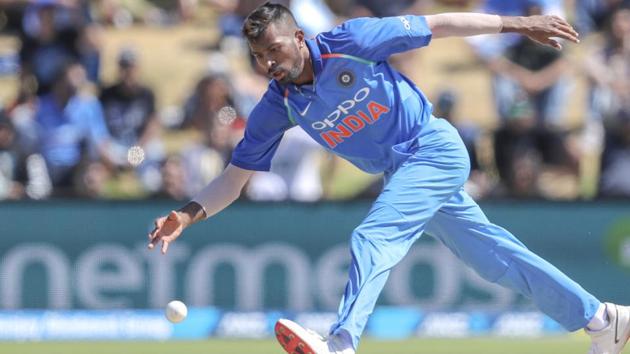 Hardik Pandya plays during the third one day international between India and New Zealand. (AP) Hardik Pandya plays during the third one day international between India and New Zealand. (AP)