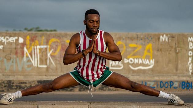 “There’s a local gym but there’s no equipment,” said Emmanuel Sibanda, 25, a keen bodybuilder. “We come here because it is a way to lose weight and look good. People want to be healthy.” The fitness “club” has no name, members or structure, and each group does its own routines, with some bringing along music on mobile phones or small hand-held stereos. (Zinyange Auntony / AFP) “There’s a local gym but there’s no equipment,” said Emmanuel Sibanda, 25, a keen bodybuilder. “We come here because it is a way to lose weight and look good. People want to be healthy.” The fitness “club” has no name, members or structure, and each group does its own routines, with some bringing along music on mobile phones or small hand-held stereos. (Zinyange Auntony / AFP)