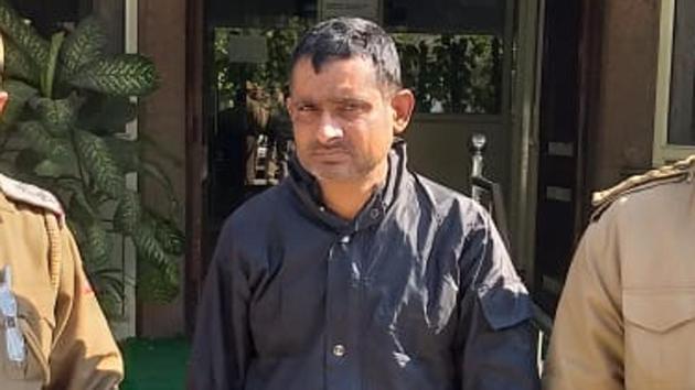 The arrested man Krishan Dutt Tiwari, a driver, lives in west Delhi’s Rajouri Garden with his wife, mother and two sons.(HT Photo) The arrested man Krishan Dutt Tiwari, a driver, lives in west Delhi’s Rajouri Garden with his wife, mother and two sons.(HT Photo)