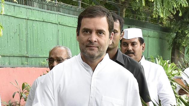 Congress president Rahul Gandhi met Goa Chief Minsiter Manohar Parrikar on Tuesday. (File photo by Mohd Zakir/ Hindustan Times)(Mohd Zakir/HT PHOTO)