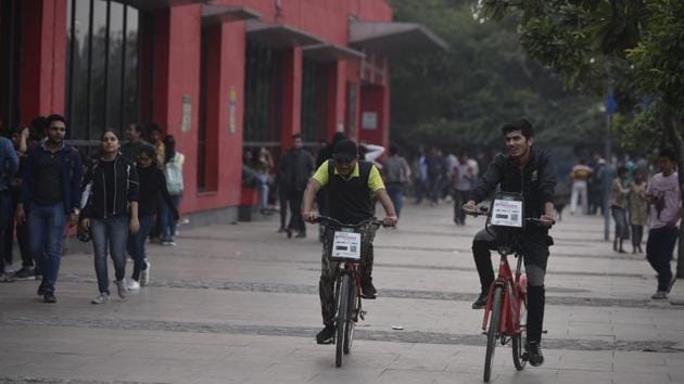 12 prominent public institutions such as the Delhi University will have to wait before being considered for the coveted status. (Biplov Bhuyan/HT PHOTO) 12 prominent public institutions such as the Delhi University will have to wait before being considered for the coveted status. (Biplov Bhuyan/HT PHOTO)