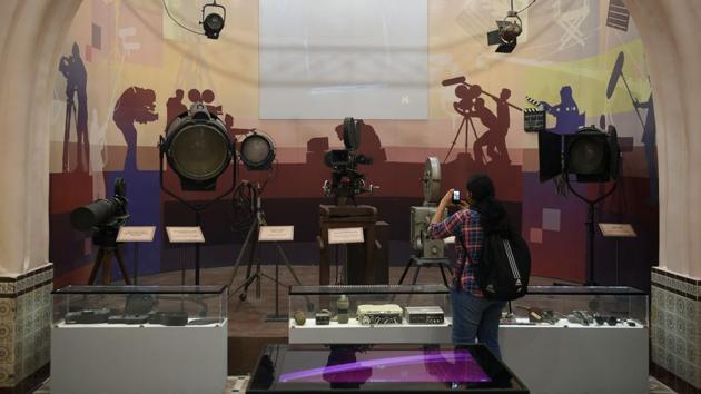 The museum takes visitors through “the journey of Indian cinema, from silent films to ‘talkies’ to the studio era to the new wave,” Prashant Pathrabe, director general of the Indian government’s film department, told AFP. (Punit Paranjpe / AFP)