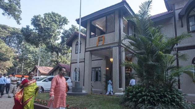 Mumbai mayor Vishwanath Mahadeshwar at the new mayor bungalow at Jijamata Udyaan, Byculla in Mumbai, on Monday, January 21, 2019.(Pratik Chorge/HT Photo)