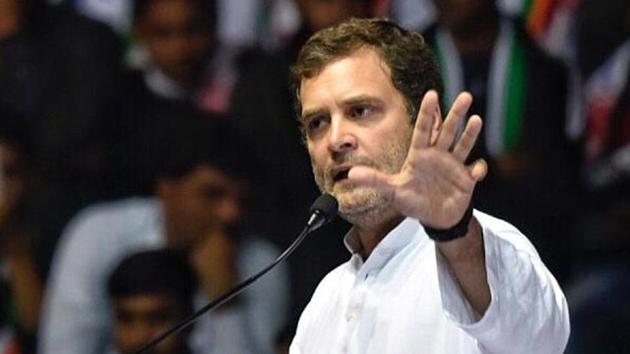 Congress president Rahul Gandhi once again attacked Prime Minister Narendra Modi on the Rafale issue. (Raj K Raj/HT PHoto) Congress president Rahul Gandhi once again attacked Prime Minister Narendra Modi on the Rafale issue. (Raj K Raj/HT PHoto)