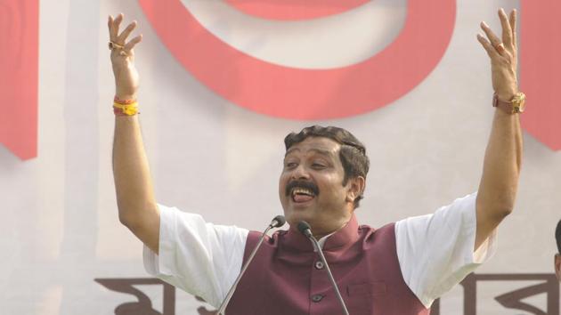 BJP leader Rahul Sinha Rahul Sinha asked workers to carry sticks to all meetings. (Samir Jana / Hindustan Times) BJP leader Rahul Sinha Rahul Sinha asked workers to carry sticks to all meetings. (Samir Jana / Hindustan Times)
