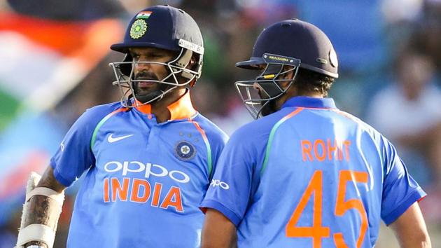 File image of Shikhar Dhawan and Rohit Sharma. (AP) File image of Shikhar Dhawan and Rohit Sharma. (AP)