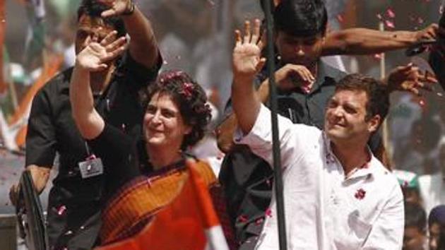 Bharatiya Janata Party MLA Surendra Singh has compared Congress president Rahul Gandhi and his sister Priyanka Gandhi Vadra to Ravana and Surpanakha, the characters from the Hindu epic Ramayana.(HT file photo)