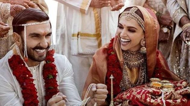 Ranveer Singh and Deepika Padukone got married on November 14 and 15 at Lake Como.(Instagram)