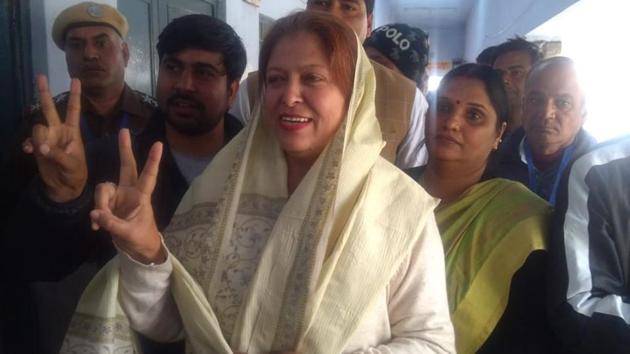 Congress has won the Ramgarh assembly seat in Rajasthan in the bypoll held on Monday. (HT Photo/Rakesh Goswami) (HT Photo) Congress has won the Ramgarh assembly seat in Rajasthan in the bypoll held on Monday. (HT Photo/Rakesh Goswami) (HT Photo)