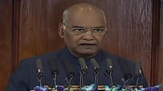 President Ram Nath said that the government had fought corruption and hoarding of black money and had set up an SIT to track such crimes.(ANI/Twitter) President Ram Nath said that the government had fought corruption and hoarding of black money and had set up an SIT to track such crimes.(ANI/Twitter)