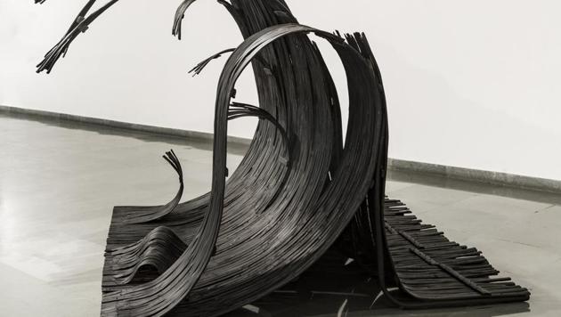 Installation titled Carbon Wave by Shanthamani Muddaiah Installation titled Carbon Wave by Shanthamani Muddaiah