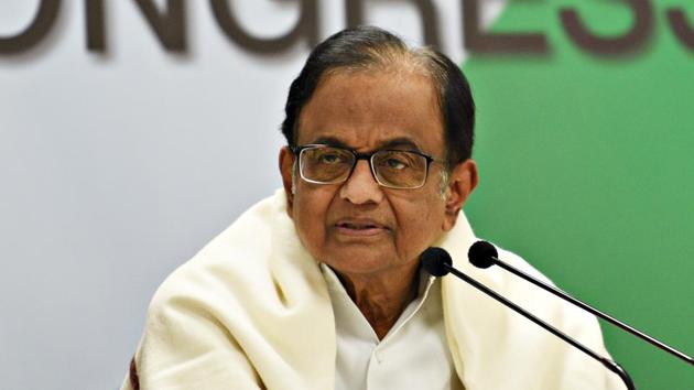 Former finance minister P Chidambaram on Friday criticised the interim Budget presented by finance minister Piyush Goyal, saying it was just rip off of the Congress party’s ideas for the poor(Raj K Raj/HT File PHOTO)