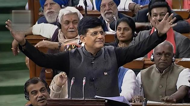 Finance Minister Piyush Goyal presents the interim Budget 2019-20 in Lok Sabha on Friday. (PTI) Finance Minister Piyush Goyal presents the interim Budget 2019-20 in Lok Sabha on Friday. (PTI)