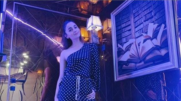 Alia Bhatt in her vanity van.