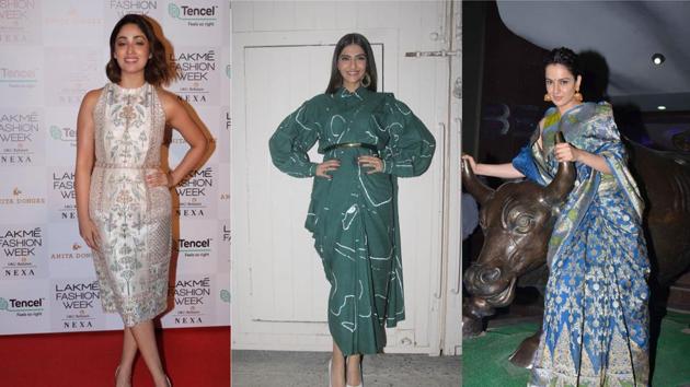 Yami Gautam, Sonam Kapoor and Kangana Ranaut spotted in Mumbai. (Varinder Chawla) Yami Gautam, Sonam Kapoor and Kangana Ranaut spotted in Mumbai. (Varinder Chawla)