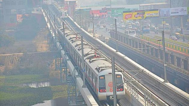 The Delhi Metro Rail Corporation (DMRC) got a ₹414.70 crore grant in the interim budget, which was presented in the parliament on Friday. The grant has been given particularly to build the upcoming Noida and Ghaziabad sections of the metro network. (HT FILE PHOTO) The Delhi Metro Rail Corporation (DMRC) got a ₹414.70 crore grant in the interim budget, which was presented in the parliament on Friday. The grant has been given particularly to build the upcoming Noida and Ghaziabad sections of the metro network. (HT FILE PHOTO)