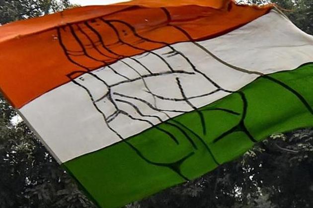 A Congress party flag in New Delhi.(PTI File Photo) A Congress party flag in New Delhi.(PTI File Photo)