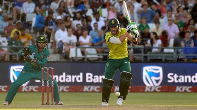 South Africa's Faf du Plessis plays a shot during his knock of 78 during the first T20I against Pakistan at the Newlands Stadium. (AFP) South Africa's Faf du Plessis plays a shot during his knock of 78 during the first T20I against Pakistan at the Newlands Stadium. (AFP)