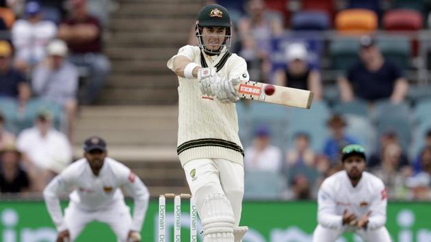 Australia's Kurtis Patterson plays a shot on the second day of the second Test against Sri Lanka in Canberra.(AP)