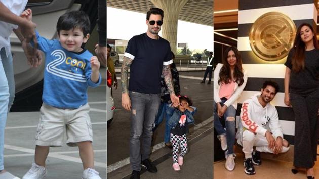 Kareena Kapoor’s son Taimur, Sunny Leone’s daughter with father Daniel Weber and Shahid Kapoor, Mira Rajput with Gauri Khan in Mumbai. (Varinder Chawla) Kareena Kapoor’s son Taimur, Sunny Leone’s daughter with father Daniel Weber and Shahid Kapoor, Mira Rajput with Gauri Khan in Mumbai. (Varinder Chawla)