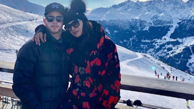 Priyanka Chopra and Nick Jonas in Switzerland.