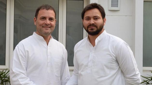 Tejashwi Yadav said Rahul Gandhi has all the qualities required be the Prime Minister.(HT Photo)
