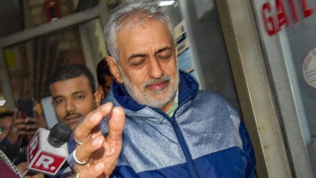 Lobbyist Deepak Talwar, arrested in a money laundering case, being taken to the court by the Enforcement Directorate officials, in New New Delhi on Jan 31. (PTI Photo) Lobbyist Deepak Talwar, arrested in a money laundering case, being taken to the court by the Enforcement Directorate officials, in New New Delhi on Jan 31. (PTI Photo)