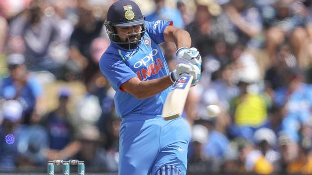 Rohit Sharma of India plays a shot during the fifth one day international between India and New Zealand.(AP) Rohit Sharma of India plays a shot during the fifth one day international between India and New Zealand.(AP)