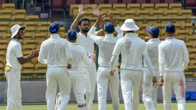 File image of Jaydev Unadkat celebrating a wicket. (PTI) File image of Jaydev Unadkat celebrating a wicket. (PTI)