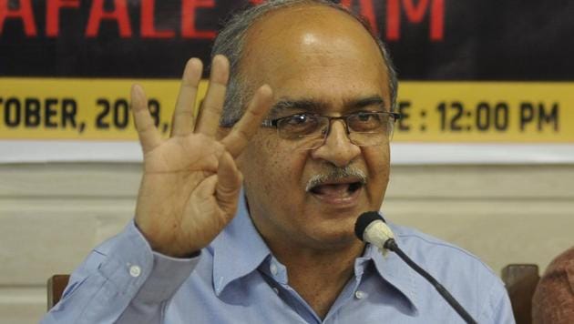 In his petition, attorney general KK Venugopal said Prashant Bhushan (pictured) had not just scandalised and lowered the authority of the court but also tried to interfere and obstructed the administration of justice.(File Photo)