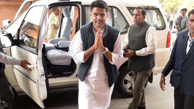 The political situation and strategy for the Lok Sabha polls will also be discussed at a meeting of Rajasthan Congress that has been called by state unit chief Sachin Pilot on Feb 6. (HT File) The political situation and strategy for the Lok Sabha polls will also be discussed at a meeting of Rajasthan Congress that has been called by state unit chief Sachin Pilot on Feb 6. (HT File)