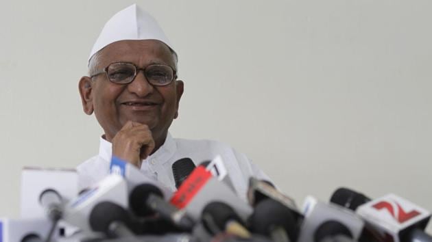 Anna Hazare said it was his Lokpal agitation that catapulted the BJP and also the AAP to power .((HT)) Anna Hazare said it was his Lokpal agitation that catapulted the BJP and also the AAP to power .((HT))