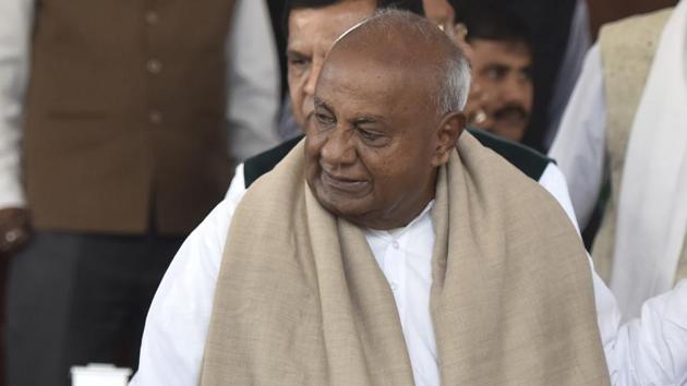 Attempts were being made by the BJP’s state unit under the leadership of its chief BS Yeddyurappa to destabilise the coalition government, JD(S) supremo HD Deve Gowda alleged. (Mohd Zakir/HT File Photo) Attempts were being made by the BJP’s state unit under the leadership of its chief BS Yeddyurappa to destabilise the coalition government, JD(S) supremo HD Deve Gowda alleged. (Mohd Zakir/HT File Photo)