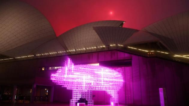 The Hero Pig Lantern by artist Qian Jian Hua is illuminated on the western boardwalk of the Sydney Opera House in Sydney, Australia. Sydney Lunar Festival has evolved from a small community celebration in Chinatown 23 years ago and now attracts more than 1.3 million visitors from all over the world each year. (Cameron Spencer / Getty Images) The Hero Pig Lantern by artist Qian Jian Hua is illuminated on the western boardwalk of the Sydney Opera House in Sydney, Australia. Sydney Lunar Festival has evolved from a small community celebration in Chinatown 23 years ago and now attracts more than 1.3 million visitors from all over the world each year. (Cameron Spencer / Getty Images)