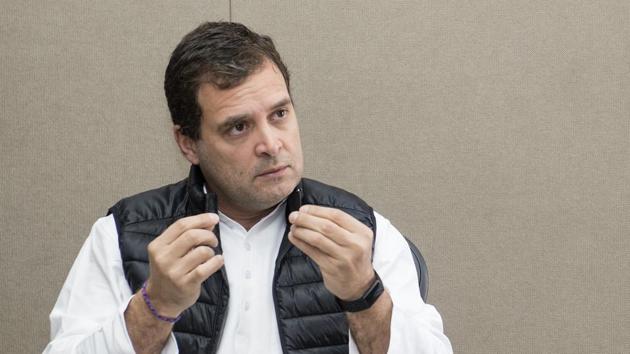 Congress president Rahul Gandhi said the opposition parties are united and the BJP is in chaos.(HT Photo)