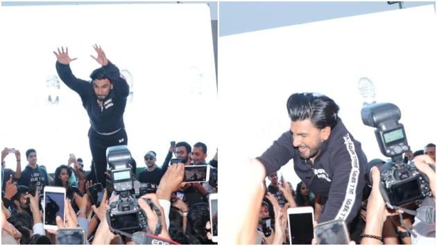 Ranveer Singh has been into crowdsurfing lately.(Varinder Chawla)