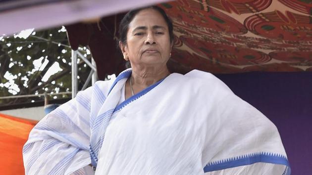 Kolkata: West Bengal Chief Minister Mamata Banerjee during a sit-in over the CBI's attempt to question the Kolkata police commissioner in connection with chit fund scams in Kolkata. (PTI Photo/Ashok Bhaumik)(PTI2_4_2019_000162A)(PTI)