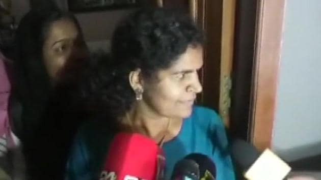 Kanaka Durga had entered the Sabarimala temple along with Bindu on January 2 this year amid protests against opening of the Kerala shrine to women of all age groups. (Photo: Twitter/@ANI) Kanaka Durga had entered the Sabarimala temple along with Bindu on January 2 this year amid protests against opening of the Kerala shrine to women of all age groups. (Photo: Twitter/@ANI)