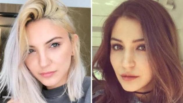 Anushka Sharma told her doppelganger American singer Julie Michaels that she had been waiting for her and the remaining five of their doppelgangers all her life.(Twitter)