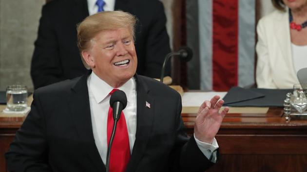 U.S. President Donald Trump gestures during his State of the Union address to a joint session of Congress on Capitol Hill in Washington, US. (Reuters Photo) U.S. President Donald Trump gestures during his State of the Union address to a joint session of Congress on Capitol Hill in Washington, US. (Reuters Photo)