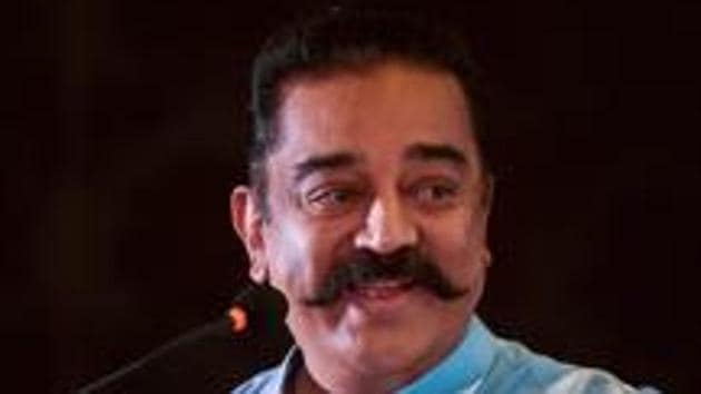 Makkal Needhi Maiam (MNM) president Kamal Haasan at a function in Chennai in October last year.(Photo: PTI)