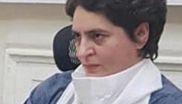 Congress General Secretary for Uttar Pradesh east Priyanka Gandhi Vadra at the Congress Headquarters in New Delhi on Wednesday(ANI) Congress General Secretary for Uttar Pradesh east Priyanka Gandhi Vadra at the Congress Headquarters in New Delhi on Wednesday(ANI)