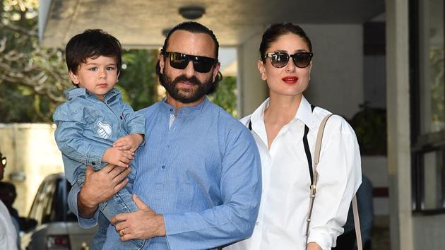 Saif Ali Khan and Kareena Kapoor with their son Taimur Ali Khan. (Photo by Sujit Jaiswal / AFP) (AFP) Saif Ali Khan and Kareena Kapoor with their son Taimur Ali Khan. (Photo by Sujit Jaiswal / AFP) (AFP)