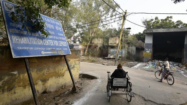 The Home for Leprosy and TB-Affected Beggars (HLTB) in east Delhi currently houses 370 inmates.(Biplov Bhuyan/HT Photo)