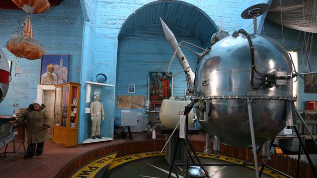 Museum staff say clerics have even tried out the acoustics, but there are no plans of reconsecration. “The museum was founded in the 1970s,” said Sergiy Volkodav, its chief curator. “It happened when space flights were wildly popular and every boy dreamed of becoming a cosmonaut,” he said, standing beside a spacesuit worn by cosmonaut Vyacheslav Zudov for a spacewalk in 1976. (Aleksey Filippov / AFP) Museum staff say clerics have even tried out the acoustics, but there are no plans of reconsecration. “The museum was founded in the 1970s,” said Sergiy Volkodav, its chief curator. “It happened when space flights were wildly popular and every boy dreamed of becoming a cosmonaut,” he said, standing beside a spacesuit worn by cosmonaut Vyacheslav Zudov for a spacewalk in 1976. (Aleksey Filippov / AFP)