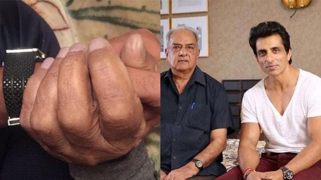 Sonu Sood with his father Shakti Sagar Sood.