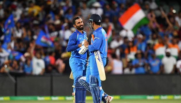 File picture of MS Dhoni, Dinesh Karthik(Getty Images)