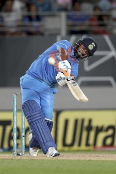 Auckland: India's Rishabh Pant bats during their twenty/20 cricket international match against New Zealand at Eden Park in Auckland. (AP)