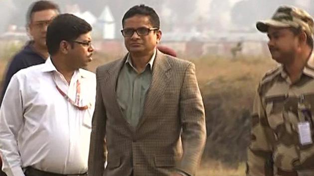 Kolkata Police Commissioner Rajeev Kumar arrives in Shillong on Friday.(ANI) Kolkata Police Commissioner Rajeev Kumar arrives in Shillong on Friday.(ANI)