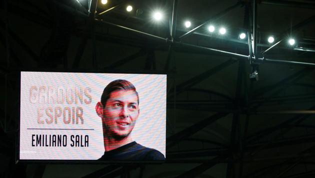 General view of Emiliano Sala displayed on the big screen(REUTERS)